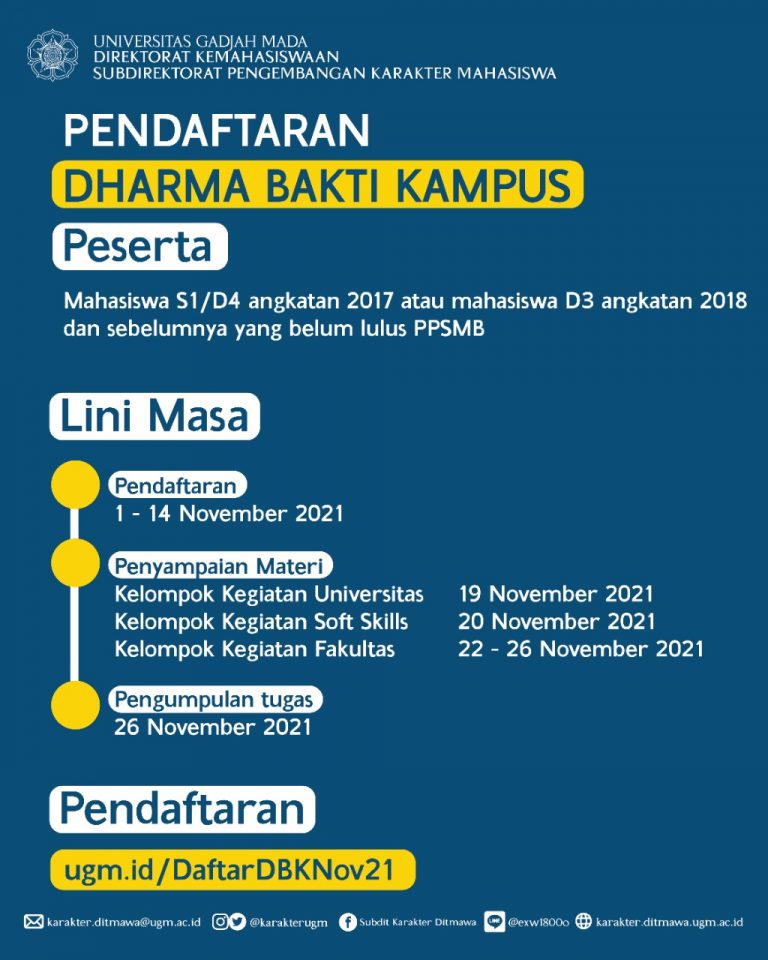 Pengumuman Pendaftaran Dharma Bakti Kampus – Teknologi Rekayasa Internet